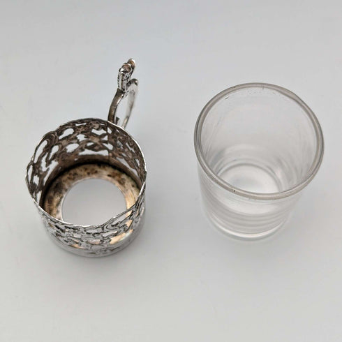 1906 年英國古董純銀酒杯利口酒玻璃杯套裝 5 件馬克和科恩盒