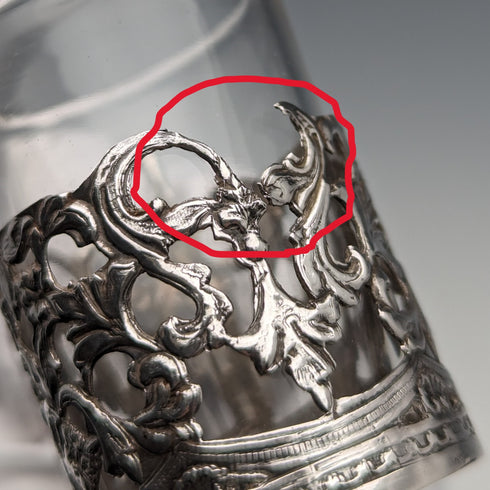 1906 年英國古董純銀酒杯利口酒玻璃杯套裝 5 件馬克和科恩盒