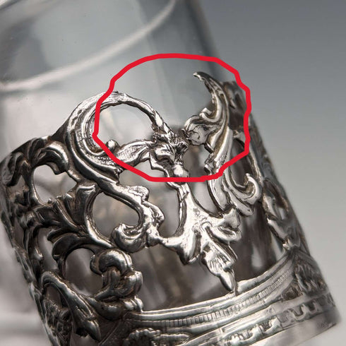 1906 年英國古董純銀酒杯利口酒玻璃杯套裝 5 件馬克和科恩盒