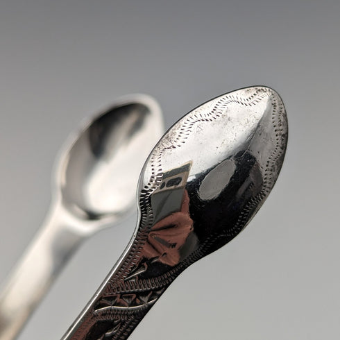 1800年頃 英国アンティーク 純銀製 シュガートング 33g Stephen Adams II