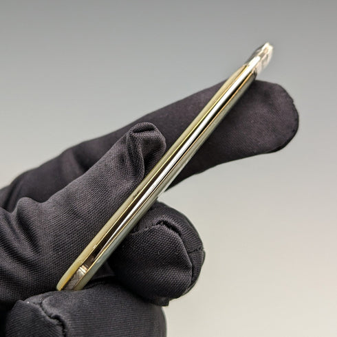 1834 British Antique White Pearl Handle Sterling Silver Blade Penknife Nathaniel Creswick