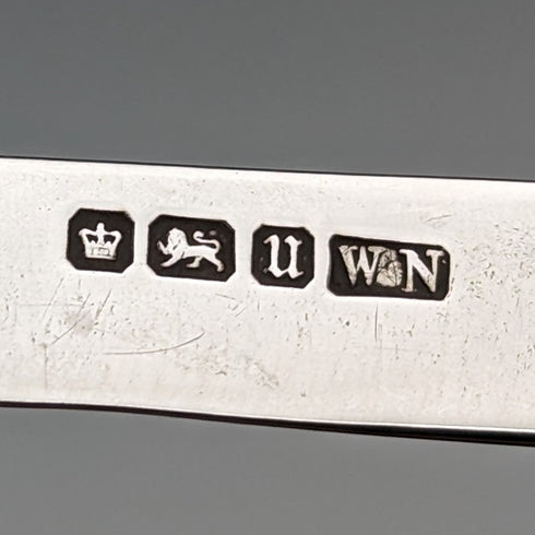 1912 British Antique White Pearl Handle Sterling Silver Blade Penknife William Needham