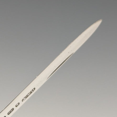 1884年 英国アンティーク 白蝶貝ハンドル 純銀ブレード ペンナイフ Hilliard and Thomason