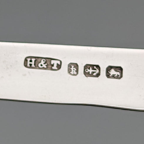 1884年 英国アンティーク 白蝶貝ハンドル 純銀ブレード ペンナイフ Hilliard and Thomason