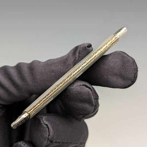 19世紀前半 英国アンティーク 白蝶貝ハンドル 純銀ブレード 折りたたみフォーク