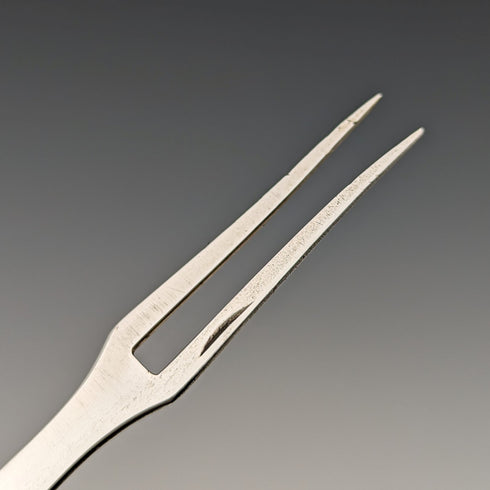 Early 19th Century British Antique White Pearl Handle Sterling Silver Blade Folding Fork