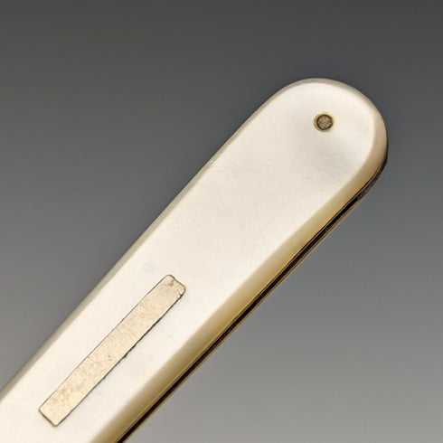 1914年 英国アンティーク 白蝶貝ハンドル 純銀ブレード ペンナイフ Henry Williamson