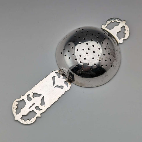 Vintage Sterling Silver Tea Strainer Openwork Engraving 40g