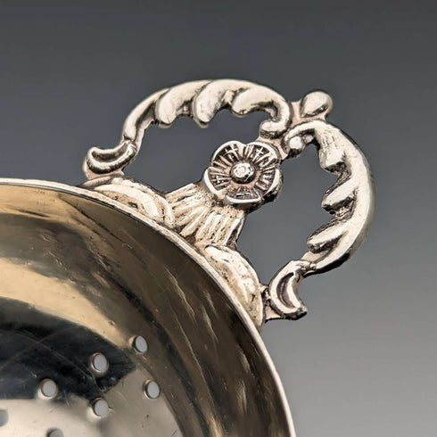 Vintage Sterling Silver Tea Strainer Openwork Engraving 40g