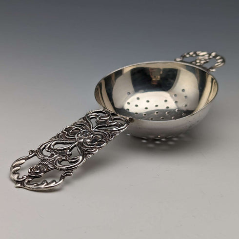 Vintage Sterling Silver Tea Strainer Openwork Engraving 40g