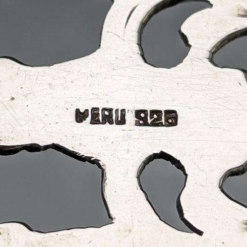 ヴィンテージ 純銀製 ティーストレーナー 透かし彫刻 40g