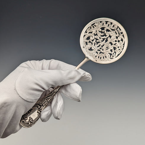 Belgian Antique 800 Silver Openwork Cake Server 54g