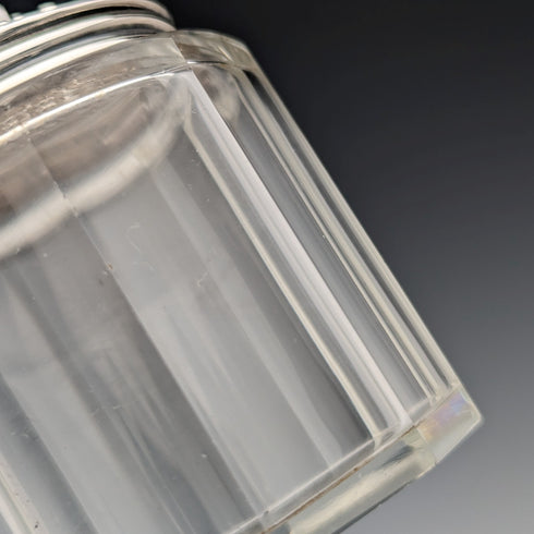 1903年頃 英国アンティーク 純銀蓋 ガラスジャー3個セット