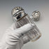 Circa 1903 British Antique Sterling Silver Lid Glass Jar Set of 3