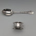 Circa 1900 British Antique Sterling Silver Spoon and Napkin Ring Set 36g in Case Hilliard and Tomason