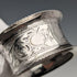 Circa 1900 British Antique Sterling Silver Spoon and Napkin Ring Set 36g in Case Hilliard and Tomason