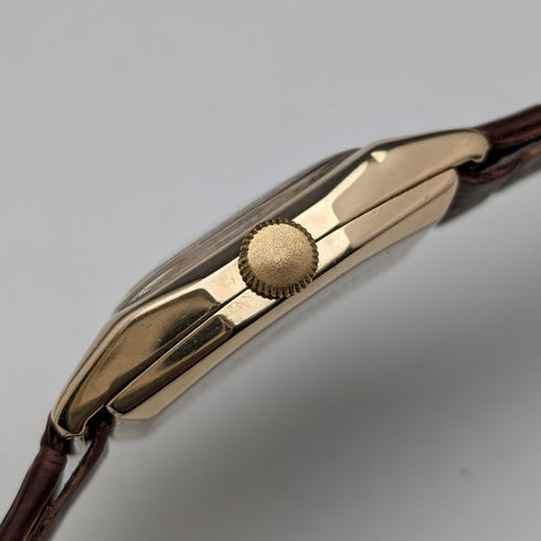 1949 British Vintage Benson K9 solid gold rectan Dennison case mechanical watch in good working order