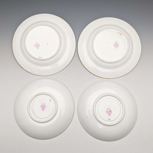 Early 20th Century British Vintage Minton Teacup Trio Pair Cockatrice Green