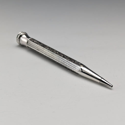 20世紀初頭 アンティーク 花彫刻 835シルバー 推進式シャープペンシル