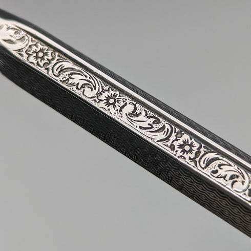 20世紀初頭 アンティーク 花彫刻 835シルバー 推進式シャープペンシル