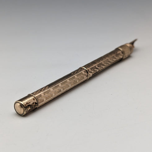 ヴィンテージ 金張り ペンシル&つけペン 伸縮式96-121mm