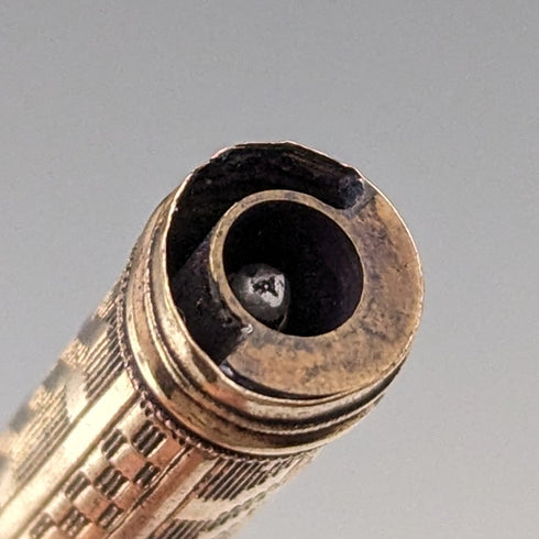 ヴィンテージ 金張り ペンシル&つけペン 伸縮式96-121mm