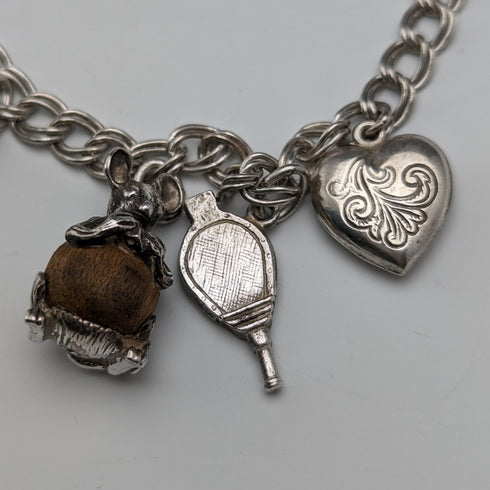 英國復古純銀吊飾手鍊 37 克