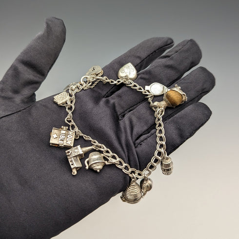 英國復古純銀吊飾手鍊 37 克