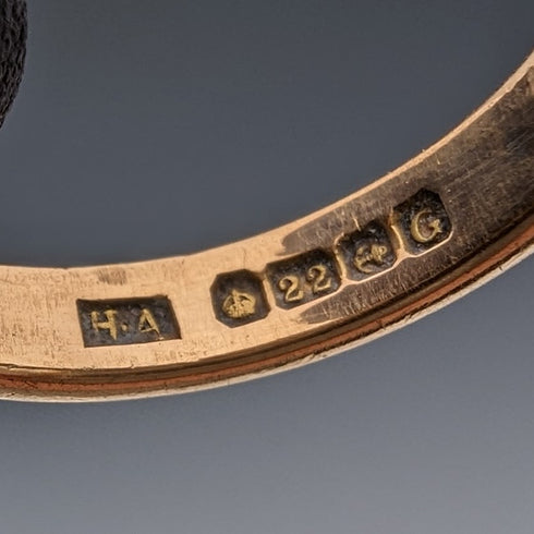 1931年 英国ヴィンテージ ジュエリー K22ゴールドリング 5.0g 指輪 Henry Hyde Aston