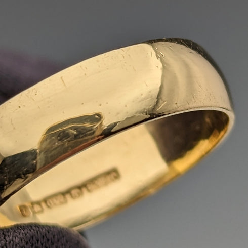 1983年 英国ヴィンテージ ジュエリー K18ゴールドリング 3.2g 指輪 Michael Slade