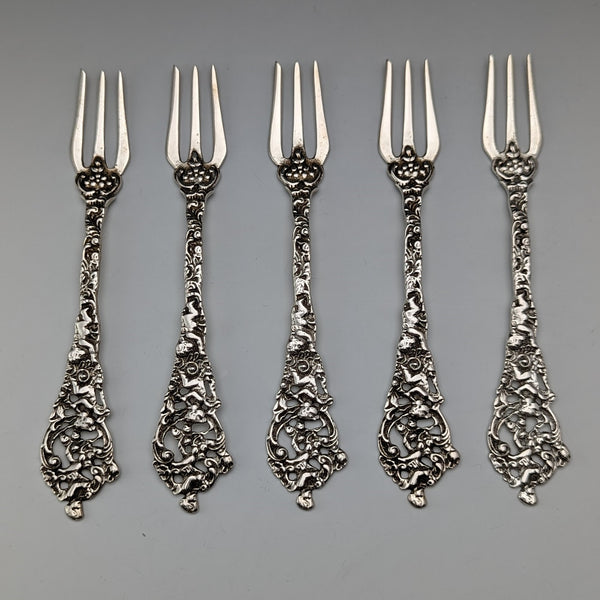 1948 Made in Sweden 830 Silver Angel Decoration Desert Fork x5 GEWE