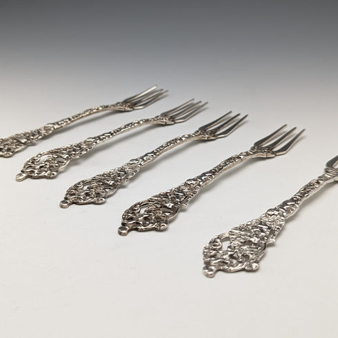 1948 Made in Sweden 830 Silver Angel Decoration Desert Fork x5 GEWE
