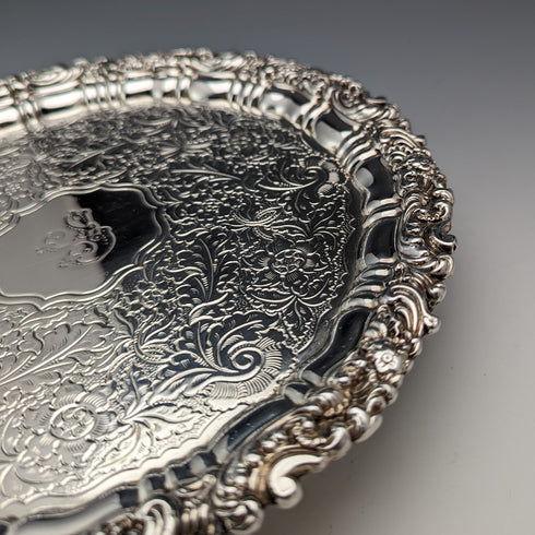 約 1825 年英國古董謝菲爾德盤卡托盤直徑 23 厘米