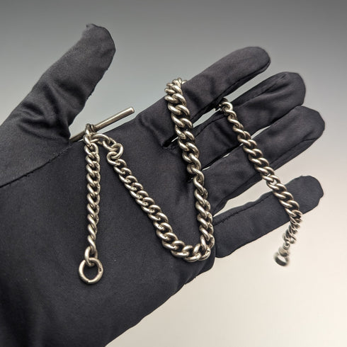 約 1902 年英國古董純銀阿爾伯特鏈 54 克