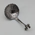 Circa 1890 Swiss antique sterling silver tea caddy spoon with shell and angel decoration