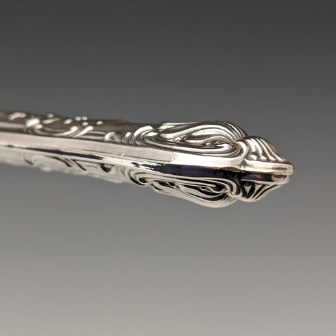 1969 British Vintage Sterling Silver Handle Bread Knife Harrison Brothers