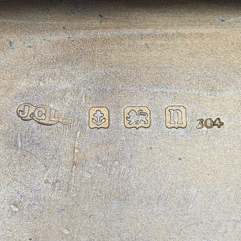 1912 British antique sterling silver cigarette case 62g Joseph Gloster