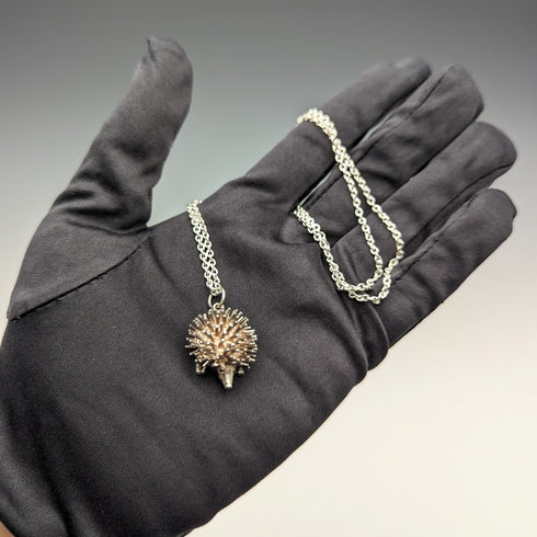 英國復古刺蝟吊墜和純銀項鍊