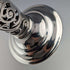 Circa 1901 British antique sterling silver vase pair with earring decoration, total weight 312g, Josiah Williams