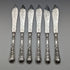 1871 British antique all-sterling silver fish cutlery set, 6 pairs, total weight 607g, Martin and Hall, wooden box