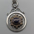 1910 British antique sterling silver Albert chain, extra thick 65g medal fob