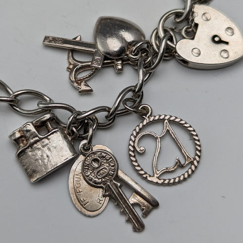 英國復古純銀吊飾手鍊 47 克 WJS