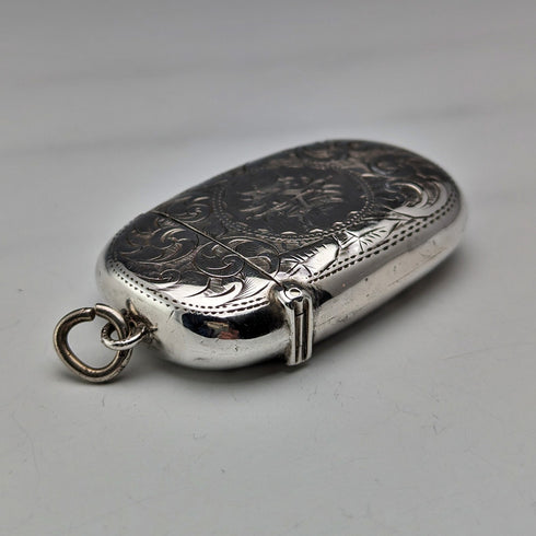1895 British antique sterling silver Vesta case 25g match case Joseph Gloster