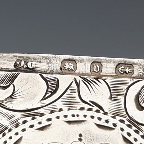 1895 British antique sterling silver Vesta case 25g match case Joseph Gloster