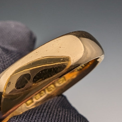 1919年 英国アンティーク ジュエリー K22ゴールドリング 3.7g 指輪 W Wilkinson