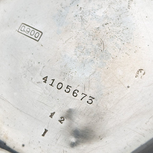 Circa 1910 Antique Omega Pocket Watch Silver Side Hunter Case Good Working Condition