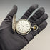 Circa 1910 Antique Omega Pocket Watch Silver Side Hunter Case Good Working Condition