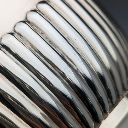 英国アンティーク シルバープレート製 シュガーボウル&クリームジャグ H.A.T.