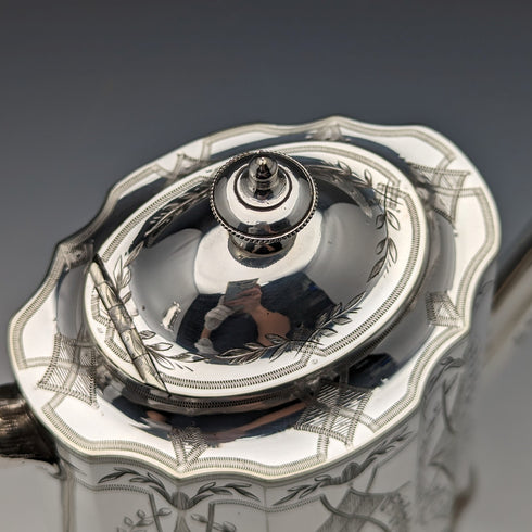 1880年頃 英国アンティーク シルバープレート製 コーヒーポットThomas Prime