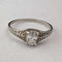 British vintage jewelry zirconia sterling silver ring